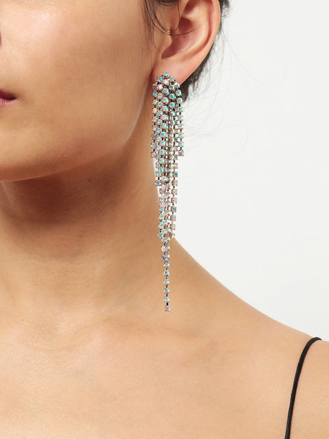 fine cascade earrings in iridescent