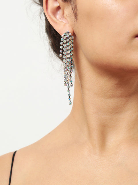 fine cascade earrings in iridescent
