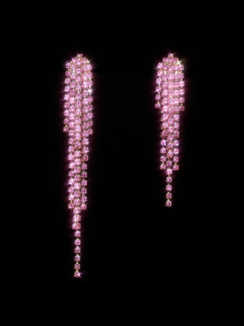 fine cascade earrings in rose