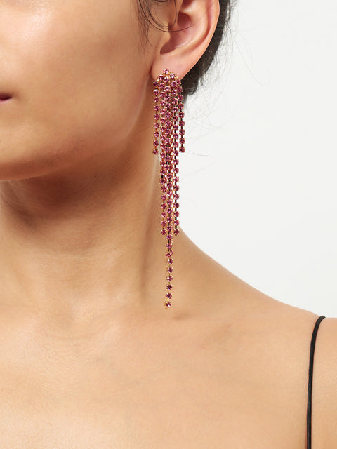 fine cascade earrings in rose