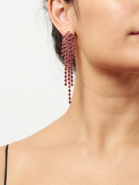 fine cascade earrings in rose