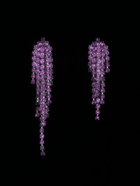 cascade earrings in amethyst