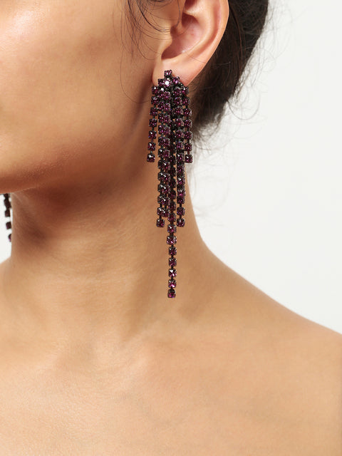 cascade earrings in amethyst