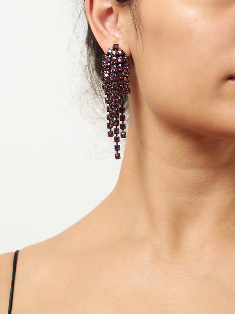 cascade earrings in amethyst