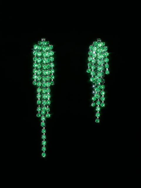 cascade earrings in light fern