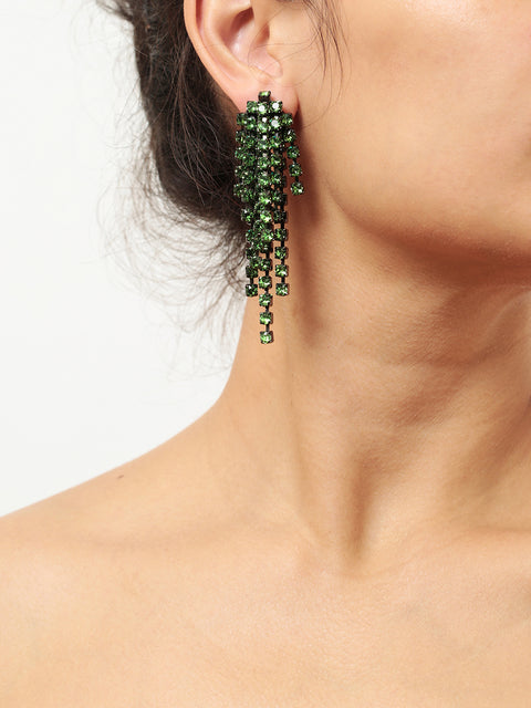 cascade earrings in light fern