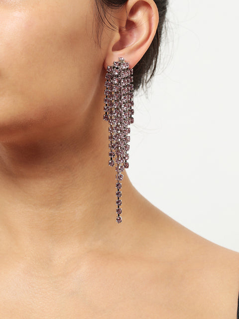 cascade earrings in light amethyst