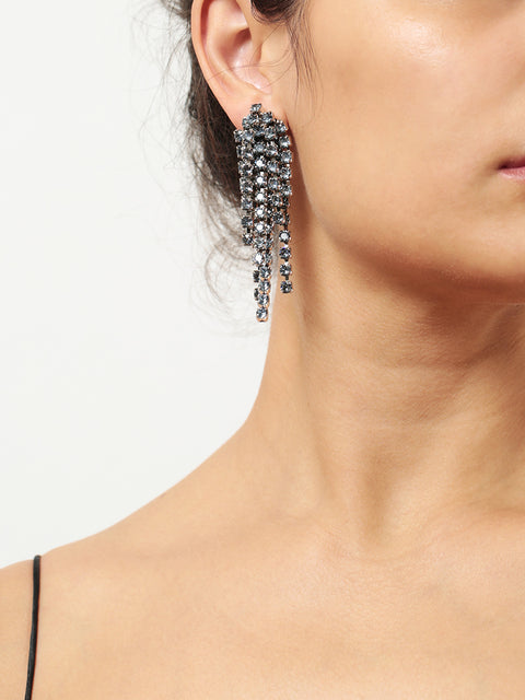 cascade earrings in light denim