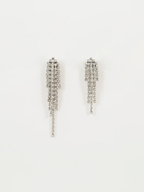 cascade earrings in silver shade