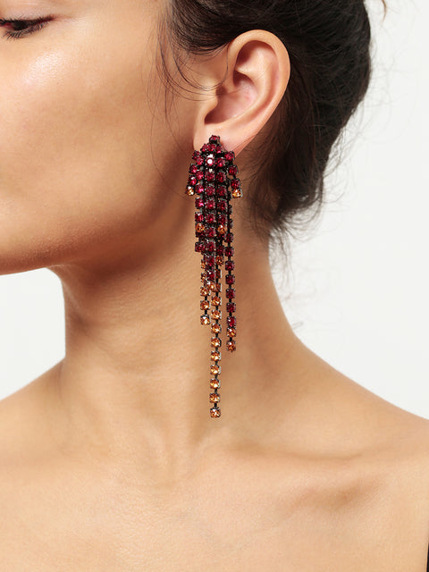 two tone cascade earring