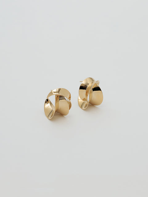 double sansevieria hoop earrings