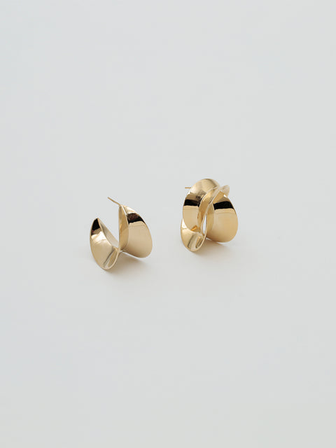 mismatched large double sansevieria hoop earrings