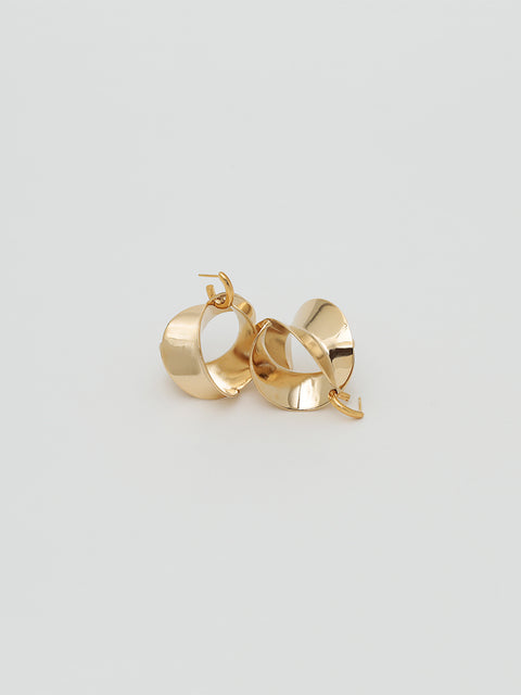 twisted sansevieria frond hoop earrings