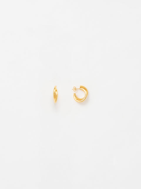golden woven hoop earrings