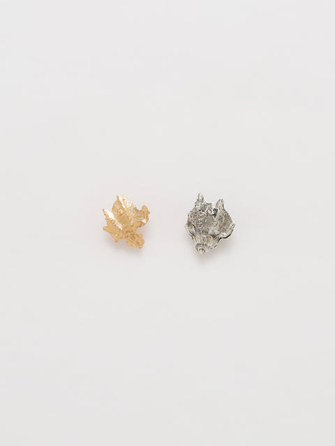 two tone broken seashell earrings