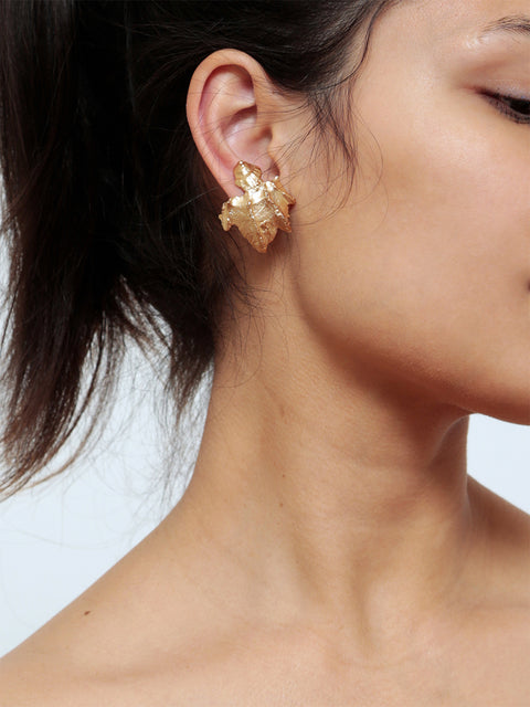 two tone broken seashell earrings