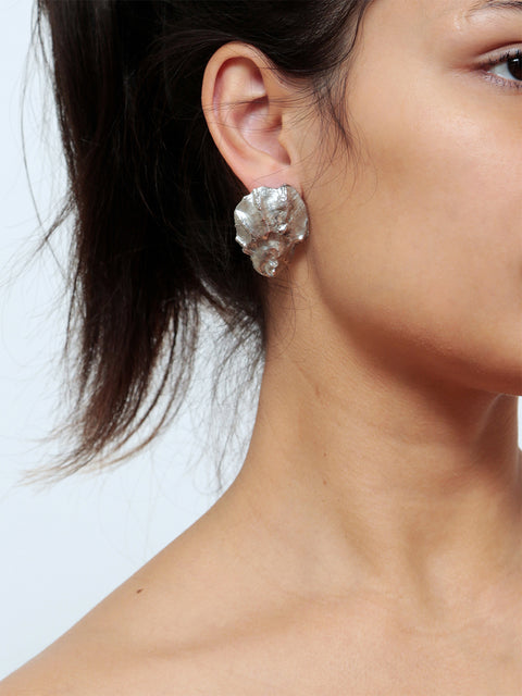large broken seashell earrings