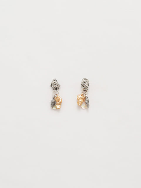 broken seashells dangle earrings