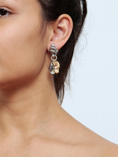 broken seashells dangle earrings