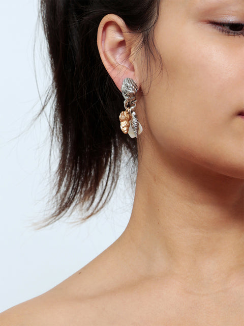 broken seashells dangle earrings