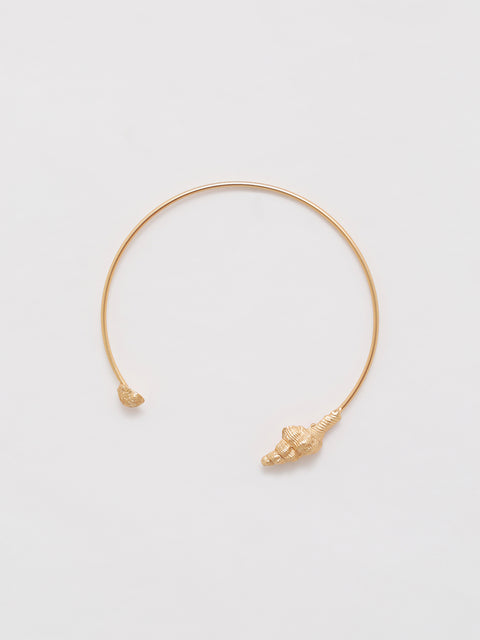golden broken seashells neck-cuff