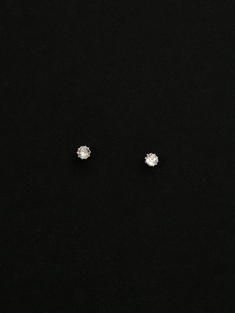 crown set crystal studs