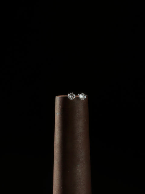crown set crystal studs