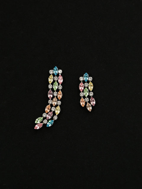 pastel mix marquise crystal drop earrings