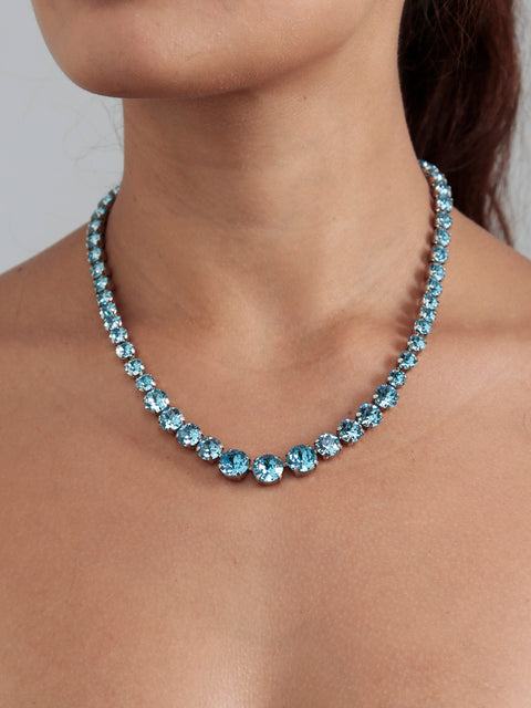 graduated crystal necklace