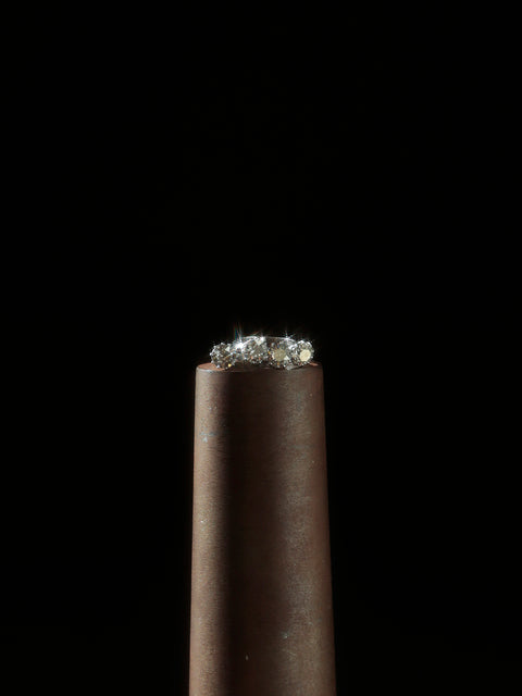 crown set crystal ring set