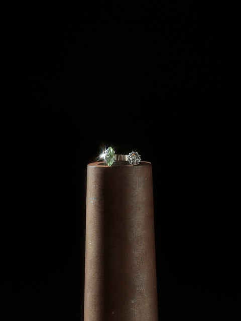 mixed crystal ring set