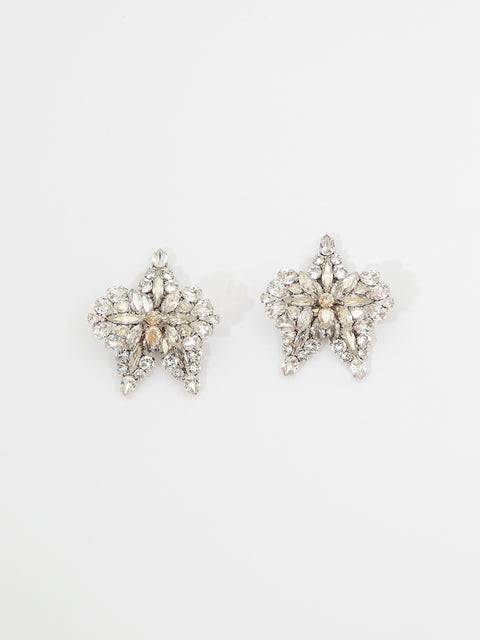 crystal orchid earrings