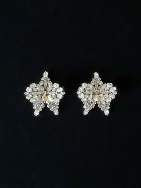 crystal orchid earrings