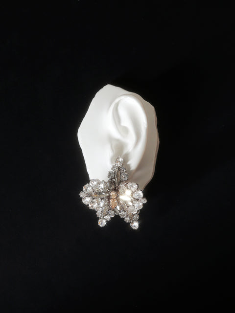 crystal orchid earrings