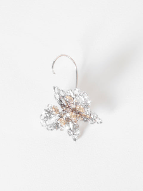 crystal orchid ear-cuff set