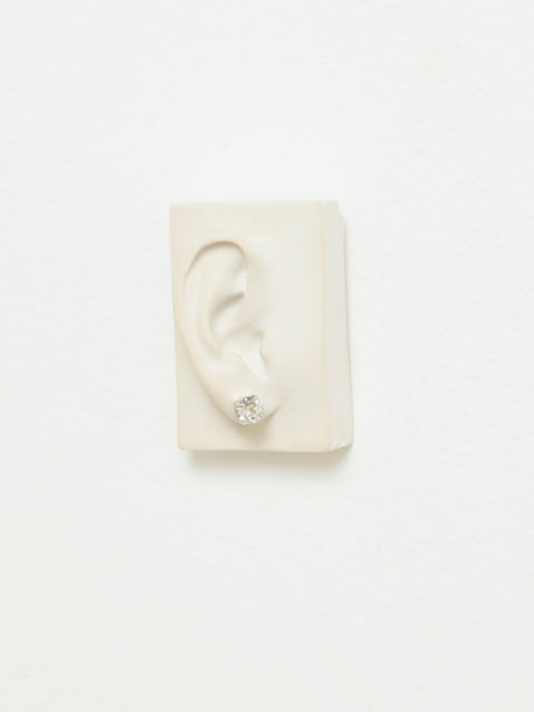 flower ear-cuff and crystal studs