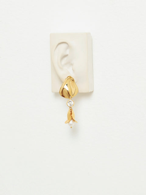 petals mismatched drop earrings