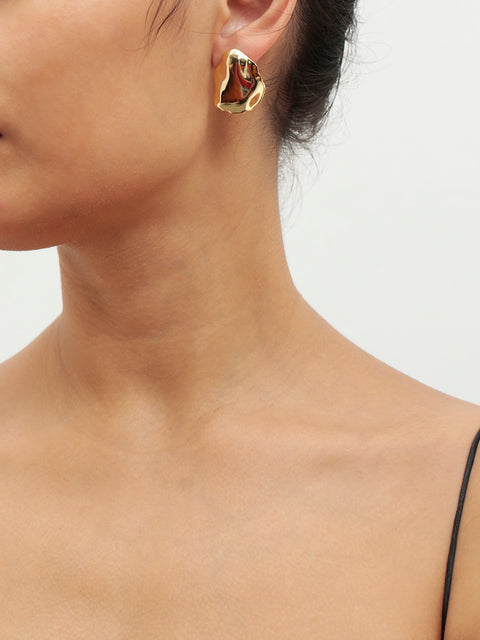 golden little petals earring