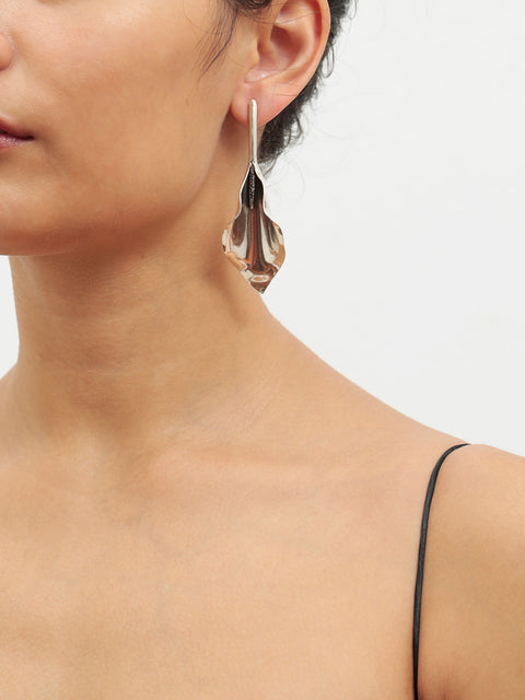 pave lily earring