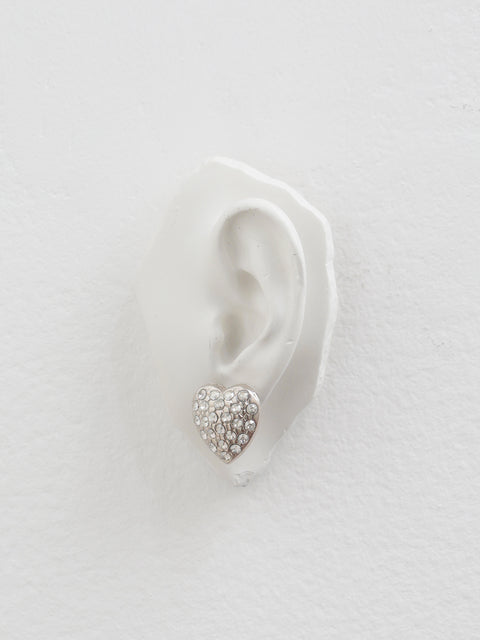crystallized heart earrings