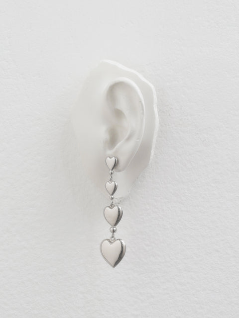 four hearts drop earrings