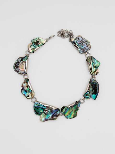 stacked paua shell necklace