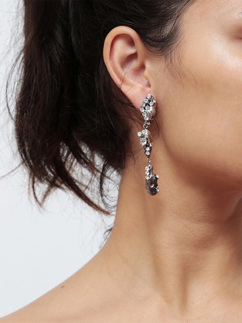 crystallized molten drop earrings