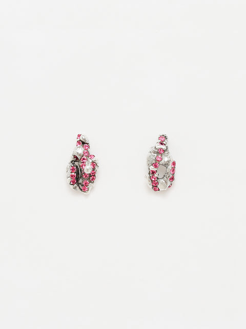 pink crystallized molten earrings II