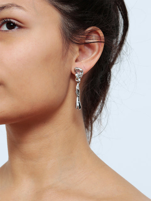 crystallized drop molten earrings