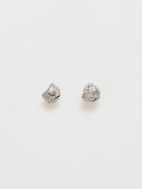 crystallized spherical molten earrings