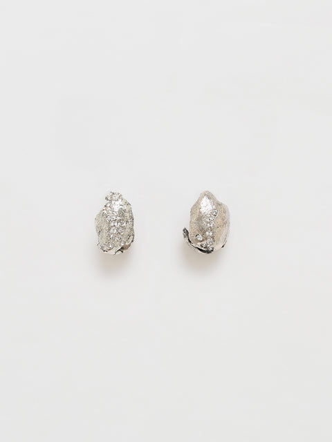 crystallized ovoid molten earrings
