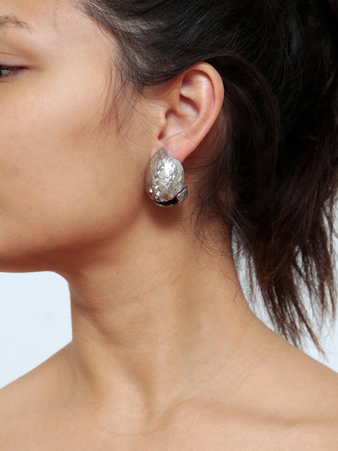 crystallized ovoid molten earrings