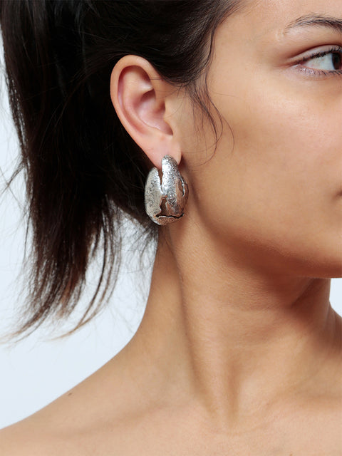 ovoid molten earrings