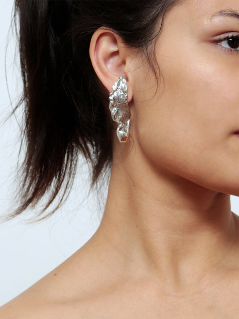 solid molten drop earrings